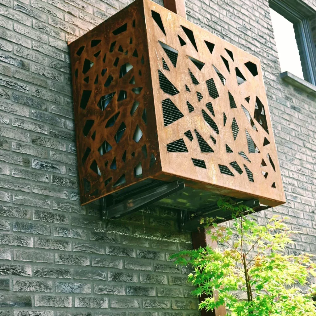 cortenstaal-airco-cover